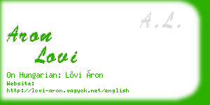 aron lovi business card